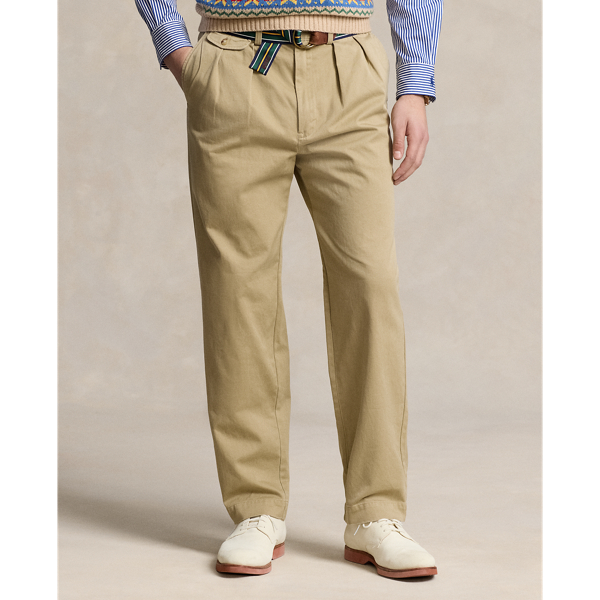 Whitman Relaxed Fit Pleated Trouser for Men | Ralph Lauren® BE