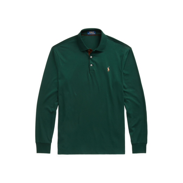 Men's Green Long Sleeve Polo Shirts 