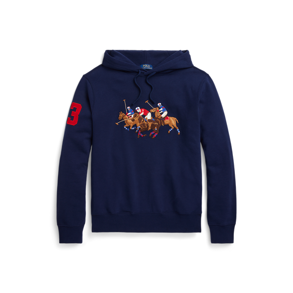 Sweat à capuche en molleton triple poney