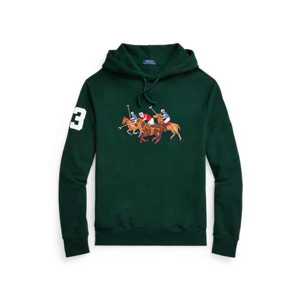 Sweat à capuche en molleton triple poney