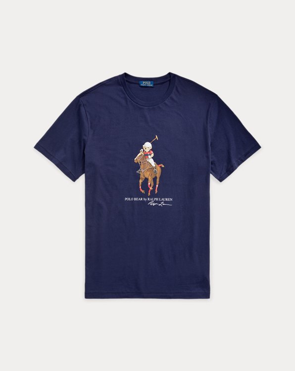 Custom Slim Polo Bear en Big Pony jersey T-shirt