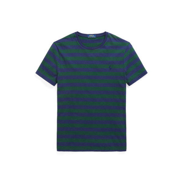 T-shirt ajusté rayé à col rond