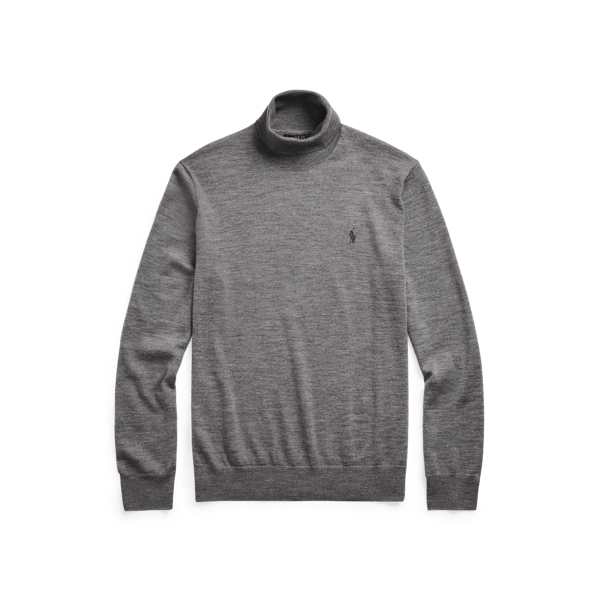 Pull à col roulé en laine lavable