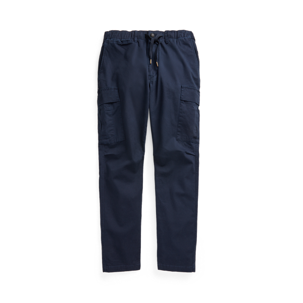 Pantalon cargo en sergé slim stretch