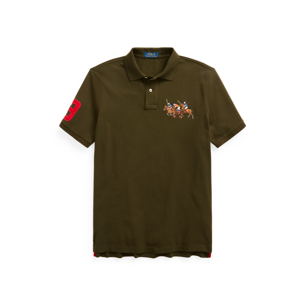 Polo coupe ajustée triple poney