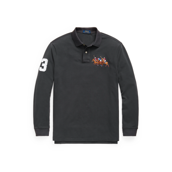 Polo coupe ajustée triple poney