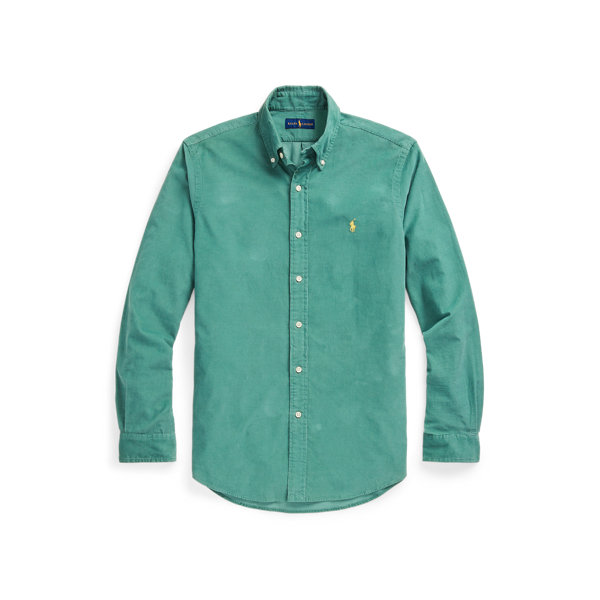 Chemise ajustée en velours côtelé