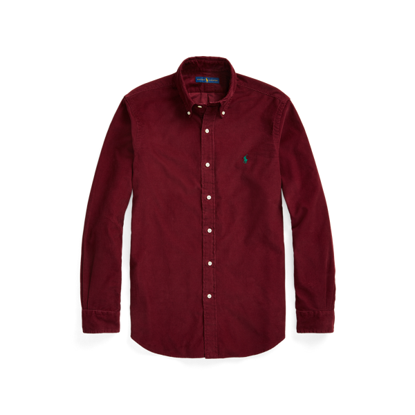 Chemise ajustée en velours côtelé