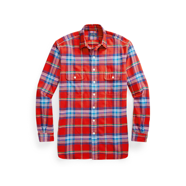 Chemise en sergé écossais