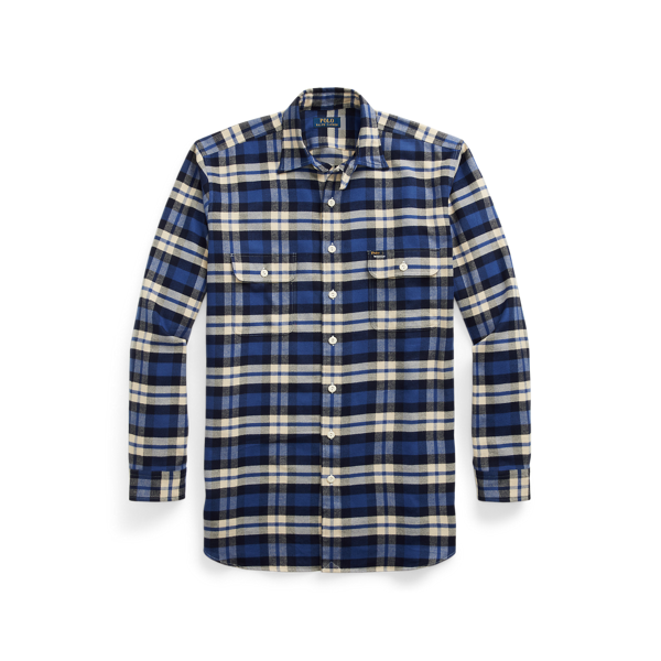 Chemise workwear écossaise en sergé