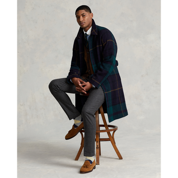 Plaid Tweed Balmacaan Coat for Men | Ralph Lauren® AM