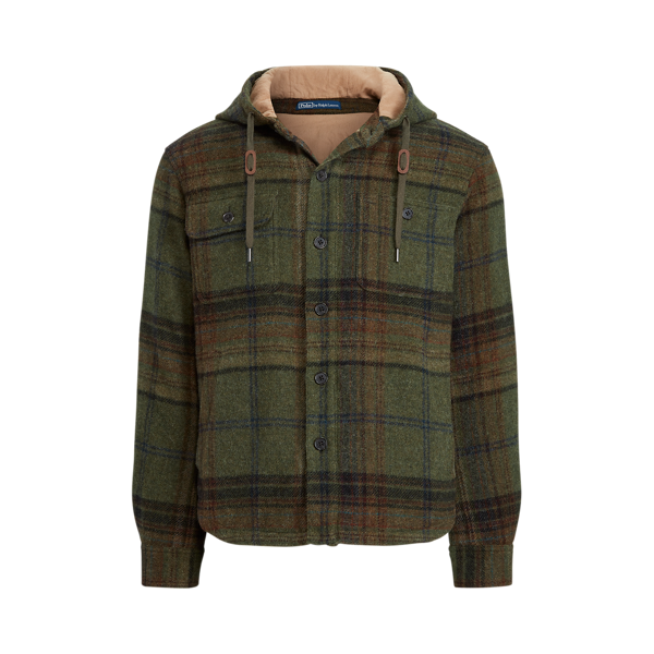 Veste-chemise tartan en laine Shetland