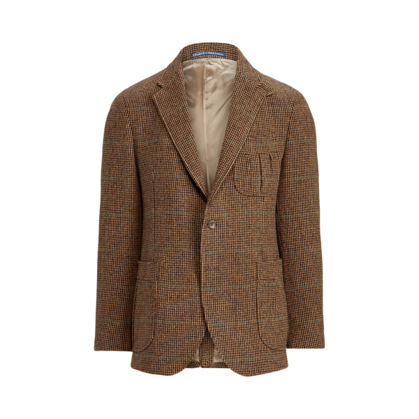 Veste de costume à motif pied-de-poule