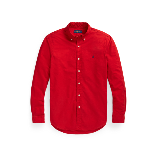Chemise Oxford cintrée teinte en pièce