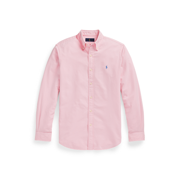 Chemise Oxford cintrée teinte en pièce