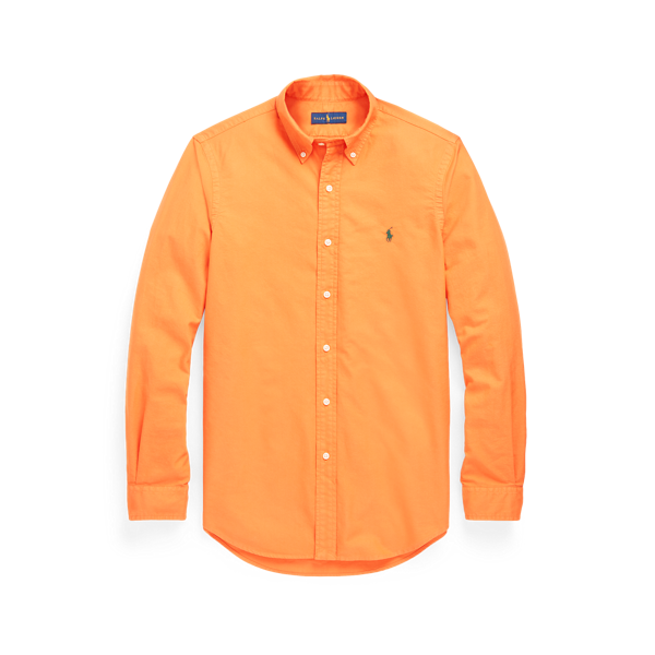 Chemise Oxford ajustée teinte en pièce