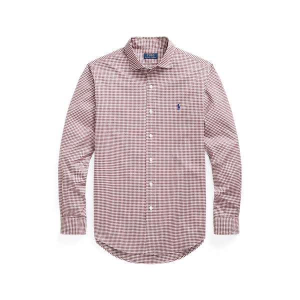 Chemise rayée ajustée en popeline