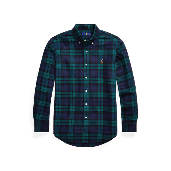 Chemise Oxford écossaise cintrée