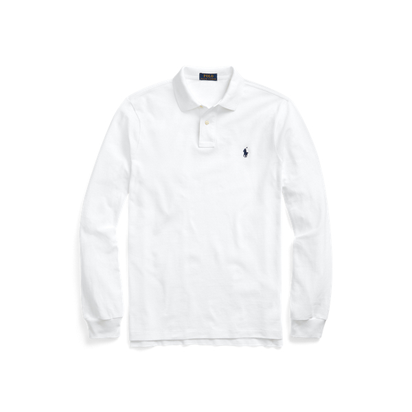Mesh Long-Sleeve Polo Shirt - Fits | Lauren