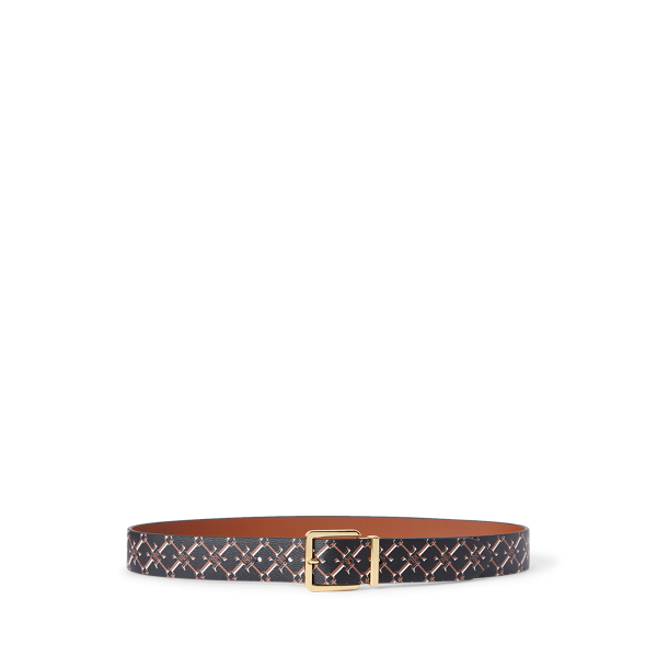 Ceinture réversible en toile enduite