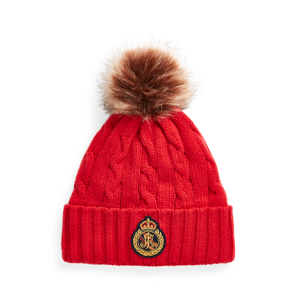 Bonnet torsadé à pompon