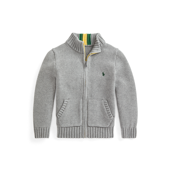 Pull en coton entièrement zippé