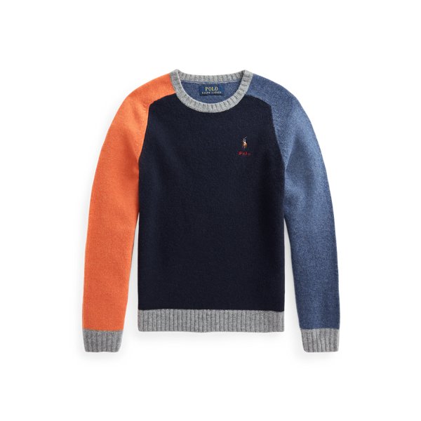 Pull en laine mélangée color-block