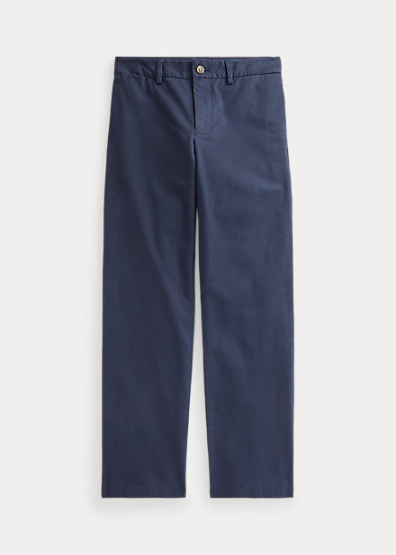 Polo Ralph Lauren Kids' Straight Fit Flex Abrasion Twill Pant In Loft Grey