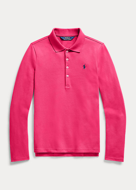 Polo Ralph Lauren Kids' Cotton Mesh Long-sleeve Polo Shirt In Fall Royal
