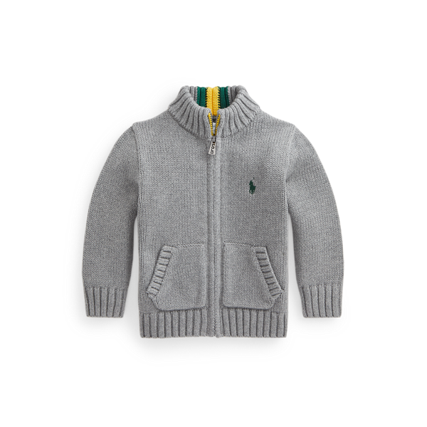 Cotton Full-Zip Sweater