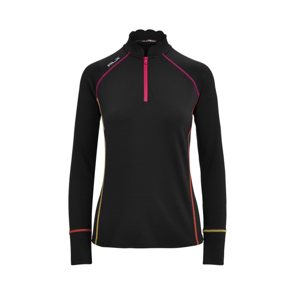 Pull demi-zippé festonné