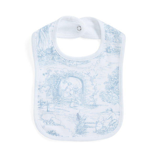 Bavoir en interlock à motif toile