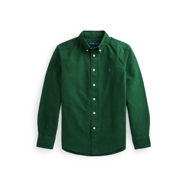 Chemise en coton Oxford teinte en pièce