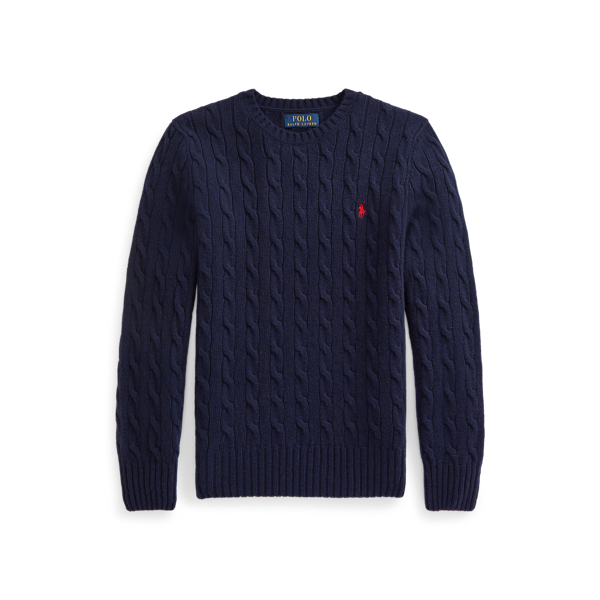 Pull en laine et cachemire torsadé