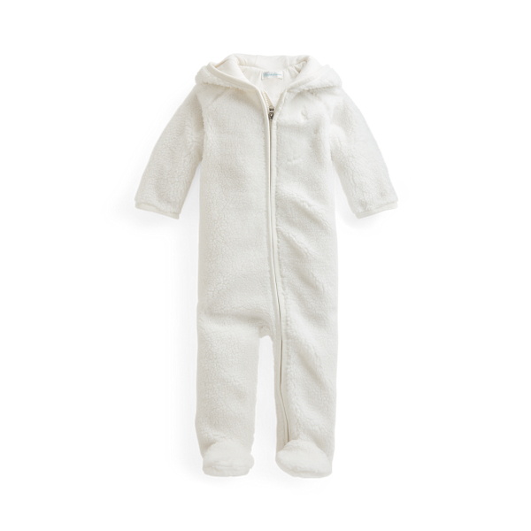 Bear-Ear Faux-Shearling Bunting