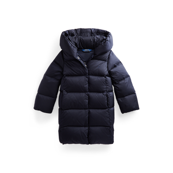 Water-Repellent Quilted Down Long Coat