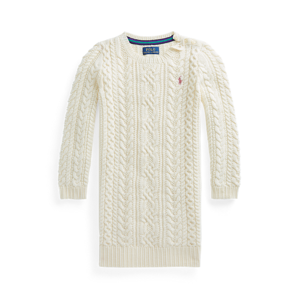 Robe-pull en tricot d'Aran de coton