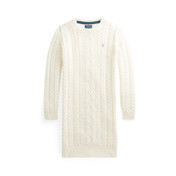 Robe-pull en tricot d'Aran de coton
