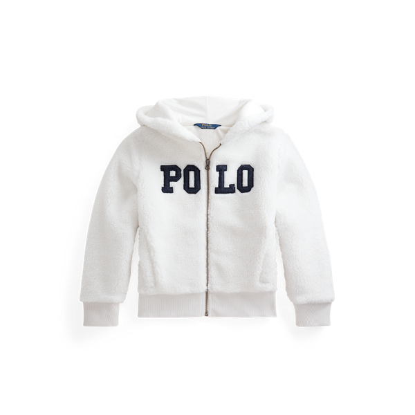 Sweat à capuche zippé fausse peau lainée