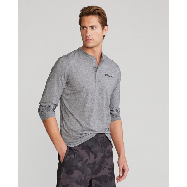 Classic Fit Stretch Jersey Henley Shirt