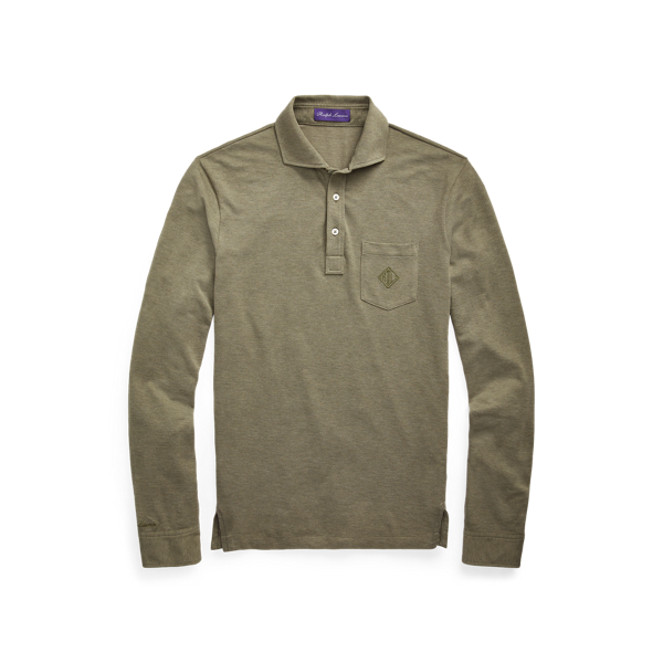 Polo à monogramme en coton piqué