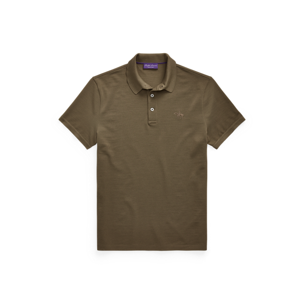 Polo en piqué de laine