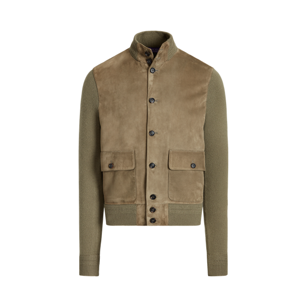 Cardigan en cachemire et daim