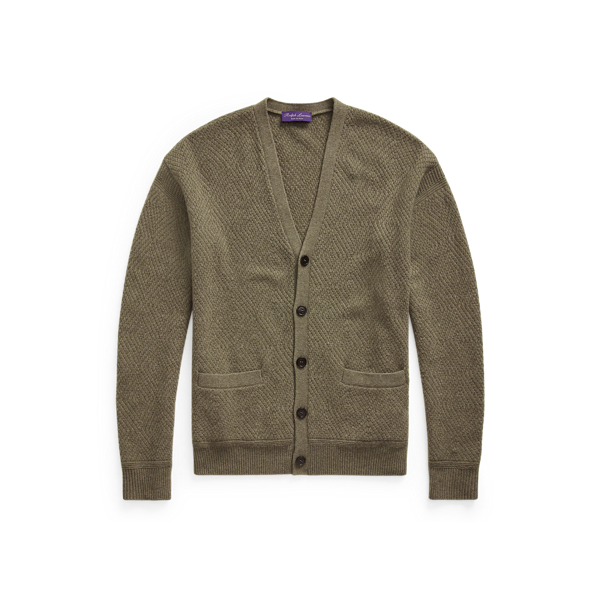 Cardigan à losanges en cachemire