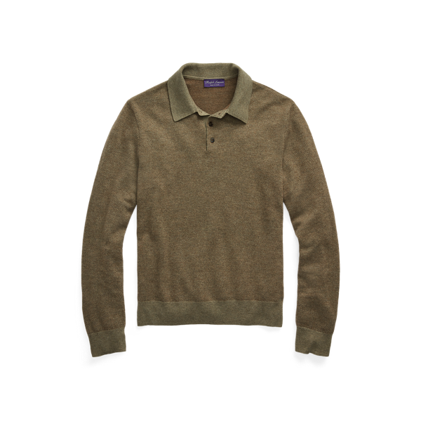 Pull col polo en cachemire