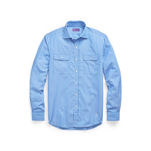 Chemise rayée en popeline infroissable