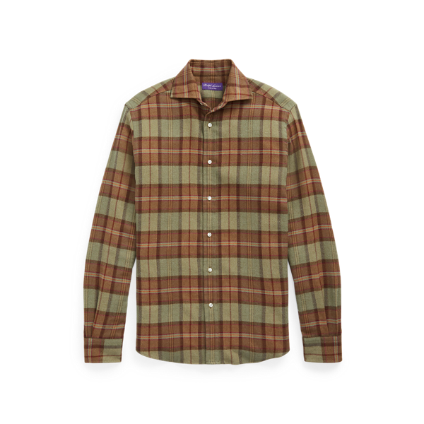 Chemise écossaise en flanelle et daim