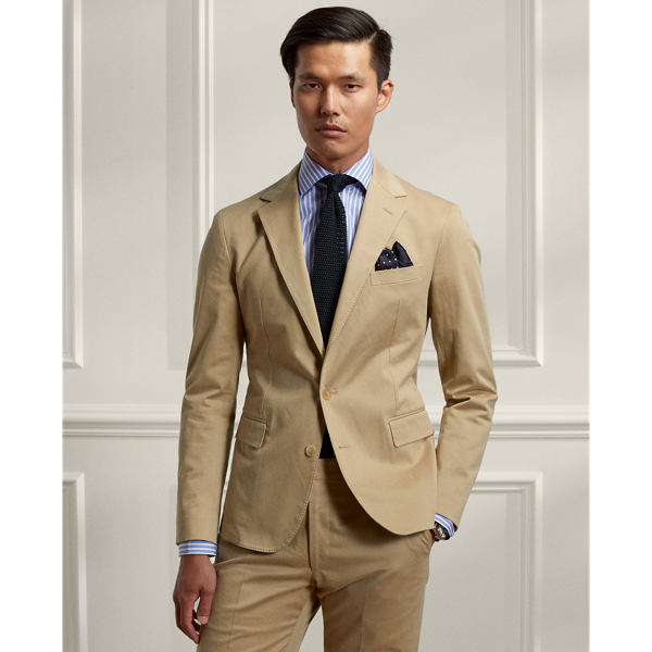 Ralph Lauren Hadley Stretch Gabardine Suit Jacket In Classic Tan | ModeSens