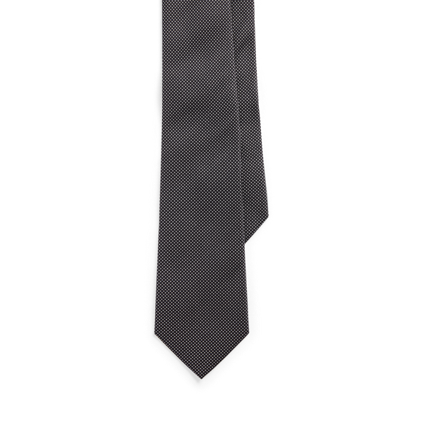Cravate à pois en foulard en soie