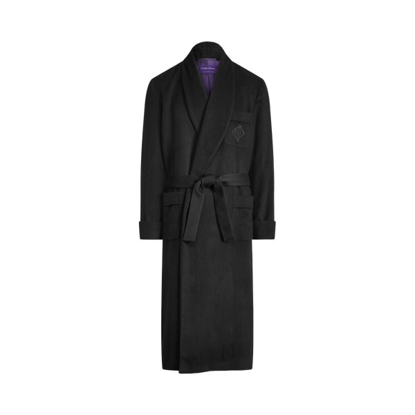 Shop Ralph Lauren Cashmere Robe In Black